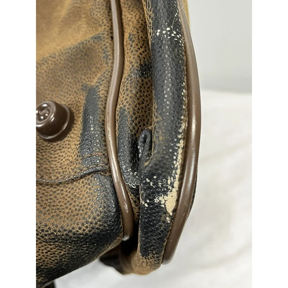 Kemper Open Small Duffle Bag Golf GUC Brown Faux Leather